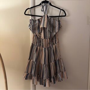 Vero Moda Striped Halter Mini Dress